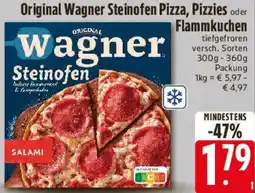 Edeka Original Wagner Steinofen Pizza, Pizzies oder Flammkuchen Angebot