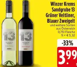 Edeka Winzer Krems Sandgrube 13 Grüner Veltliner, Blauer Zweigelt Angebot