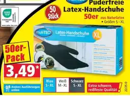 Norma multiTEC Puderfreie Latex-Handschuhe 50er Angebot