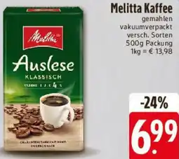 E-Center Melitta Kaffee Angebot