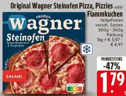 E-Center Original Wagner Steinofen Pizza, Pizzies oder Flammkuchen Angebot