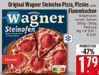 E-Center Original Wagner Steinofen Pizza, Pizzies oder Flammkuchen Angebot