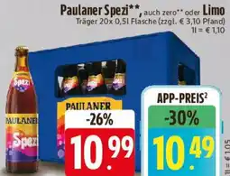 E-Center Paulaner Spezi oder Limo Angebot