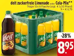 E-Center deit zuckerfreie Limonade oder Cola-Mix Angebot