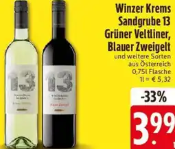 E-Center Winzer Krems Sandgrube 13 Grüner Veltliner, Blauer Zweigelt Angebot
