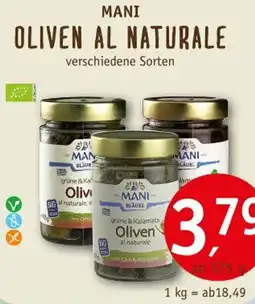 Erdkorn Biomarkt Mani OLIVEN AL NATURALE Angebot