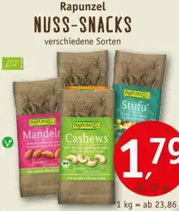 Erdkorn Biomarkt Rapunzel NUSS-SNACKS Angebot