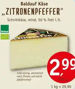 Erdkorn Biomarkt Baldauf Käse „ZITRONENPFEFFER" Angebot