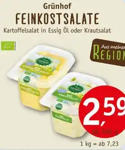 Erdkorn Biomarkt Grünhof FEINKOSTSALATE Angebot