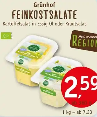 Erdkorn Biomarkt Grünhof FEINKOSTSALATE Angebot