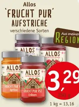 Erdkorn Biomarkt Allos 'FRUCHT PUR' AUFSTRICHE Angebot