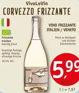 Erdkorn Biomarkt VivoLoVin CORVEZZO FRIZZANTE Angebot