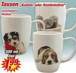 Posten Börse Tassen „Katzen-oder Hundemotive" Angebot
