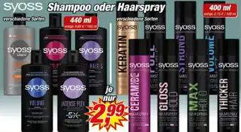 Posten Börse Syoss Shampoo oder Haarspray Angebot