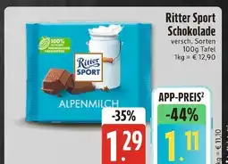 Edeka Xpress Ritter sport schokolade Angebot