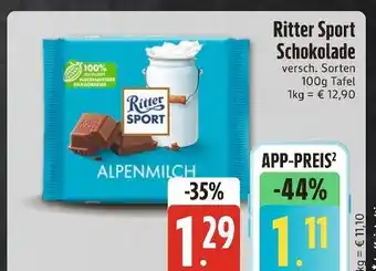 Edeka Xpress Ritter sport schokolade Angebot