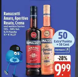 Edeka Xpress Ramazzotti amaro, aperitivo rosato, crema Angebot
