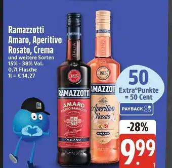Edeka Xpress Ramazzotti amaro, aperitivo rosato, crema Angebot