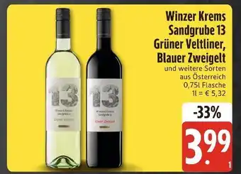 Edeka Xpress Winzer krems sandgrube 13 grüner veltliner oder blauer zweigelt Angebot