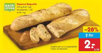 Netto Marken-Discount Backstube peperoni baguette Angebot