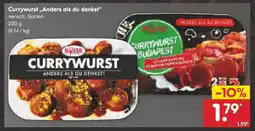 Netto Marken-Discount Currywurst „anders als du denkst“ Angebot