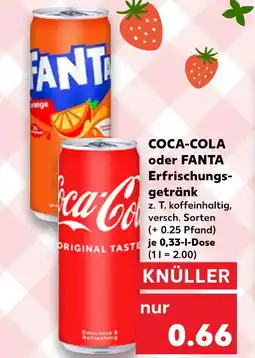 Kaufland Coca-cola coca-cola oder fanta erfrischungsgetränk Angebot