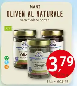 Erdkorn Biomarkt Mani oliven al naturale Angebot