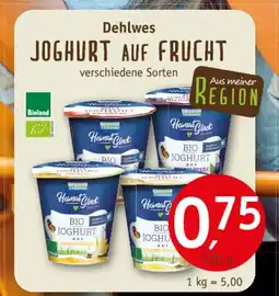 Erdkorn Biomarkt Dehlwes bio joghurt auf frucht Angebot