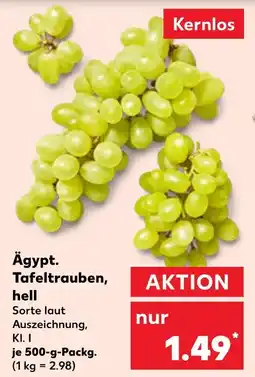 Kaufland Kernlos ägypt. tafeltrauben, hell Angebot