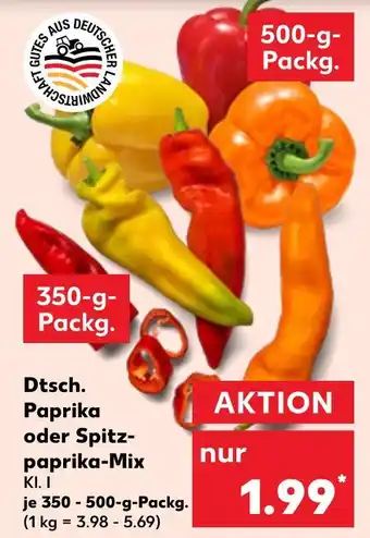 Kaufland Dtsch. paprika oder spitzpaprika-mix Angebot