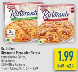 diska Dr. Oetker Ristorante Pizza oder Piccola Angebot