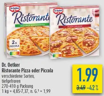 diska Dr. Oetker Ristorante Pizza oder Piccola Angebot