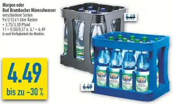 diska Margon oder Bad Brambacher Mineralwasser Angebot