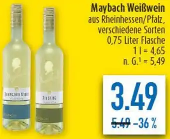 diska Maybach Weißwein Angebot
