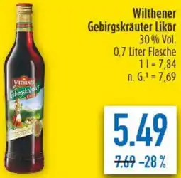 diska Wilthener Gebirgskräuter Likör Angebot
