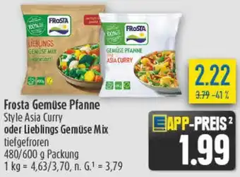 diska Frosta Gemüse Pfanne oder Lieblings Gemüse Mix Angebot