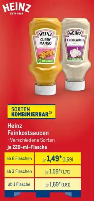 METRO Heinz Feinkostsaucen Angebot