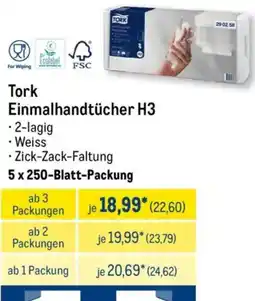 METRO Tork Einmalhandtücher H3 Angebot