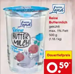 Netto Marken-Discount 500 ggutes land reine buttermilch Angebot