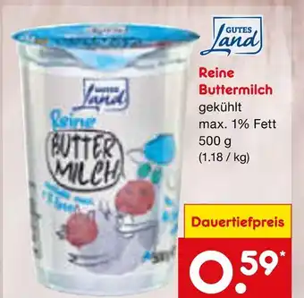 Netto Marken-Discount 500 ggutes land reine buttermilch Angebot