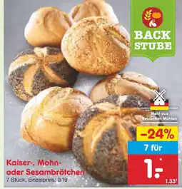 Netto Marken-Discount Backstube kaiserbrötchen Angebot