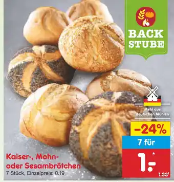 Netto Marken-Discount Backstube kaiserbrötchen Angebot