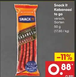 Netto Marken-Discount Snack it kabanossi to go Angebot