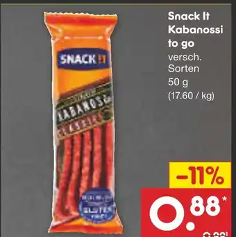 Netto Marken-Discount Snack it kabanossi to go Angebot