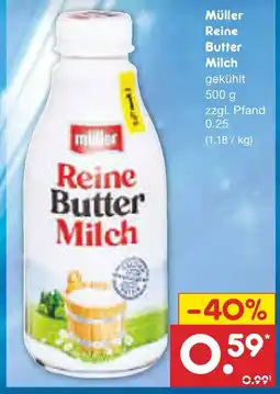 Netto Marken-Discount Müller reine butter milch Angebot