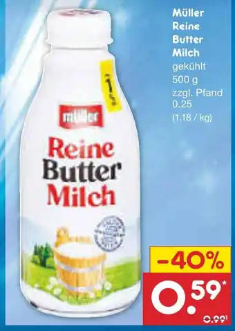 Netto Marken-Discount Müller reine butter milch Angebot