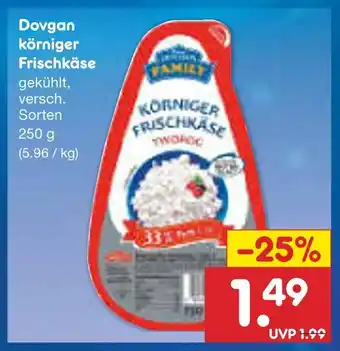 Netto Marken-Discount Dovgan körniger frischkäse Angebot