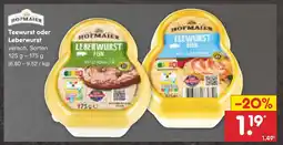 Netto Marken-Discount Hofmaier teewurst oder leberwurst Angebot