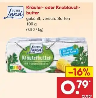 Netto Marken-Discount Gutes land kräuter- oder knoblauch-butter Angebot