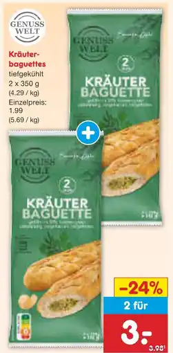 Netto Marken-Discount Genuss welt kräuterbaguettes Angebot